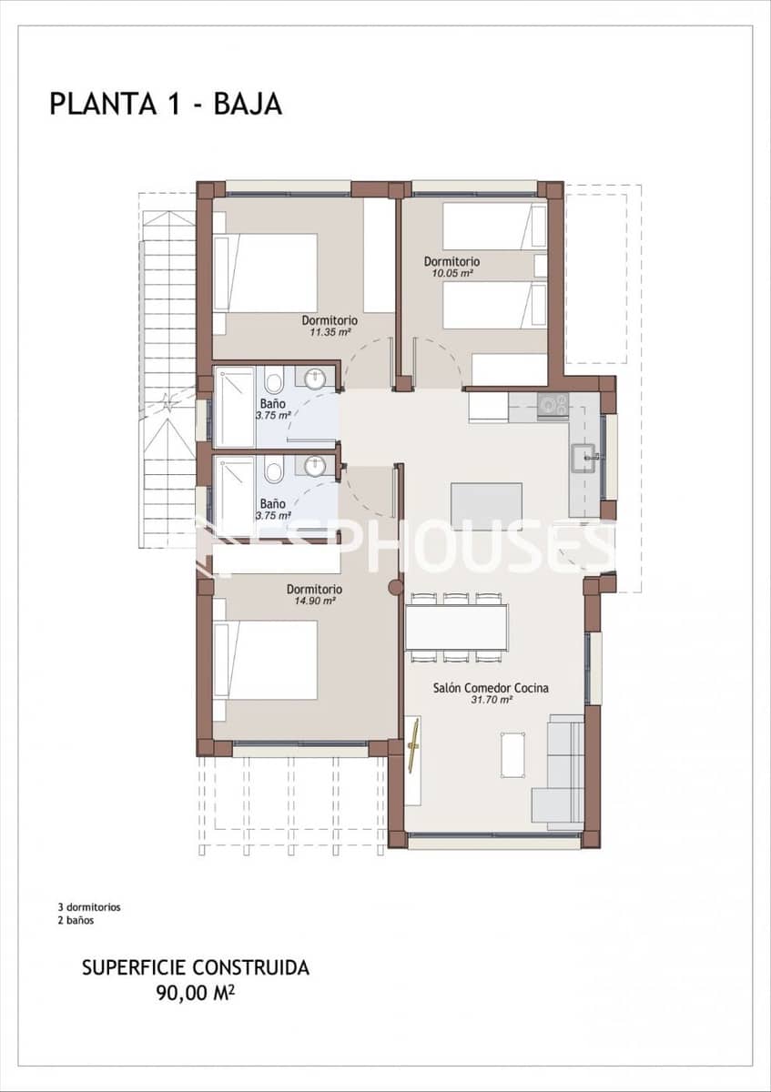3 chambre Villa/Maison à vendre à Vera avec piscine - 429 000 € (Ref: 10025323)
