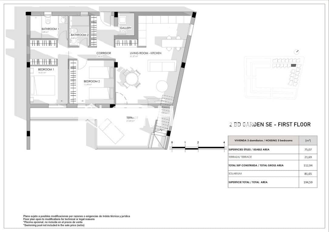 2 soveværelse Bungalow til salg i Torrevieja med swimmingpool - € 380.000 (Ref: 10025333)