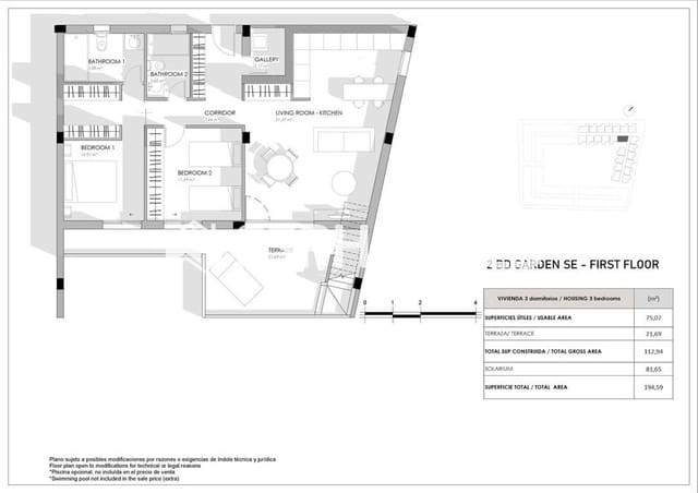 2 soveværelse Bungalow til salg i La Veleta, Torrevieja med swimmingpool - € 380.000 (Ref: 10025333)