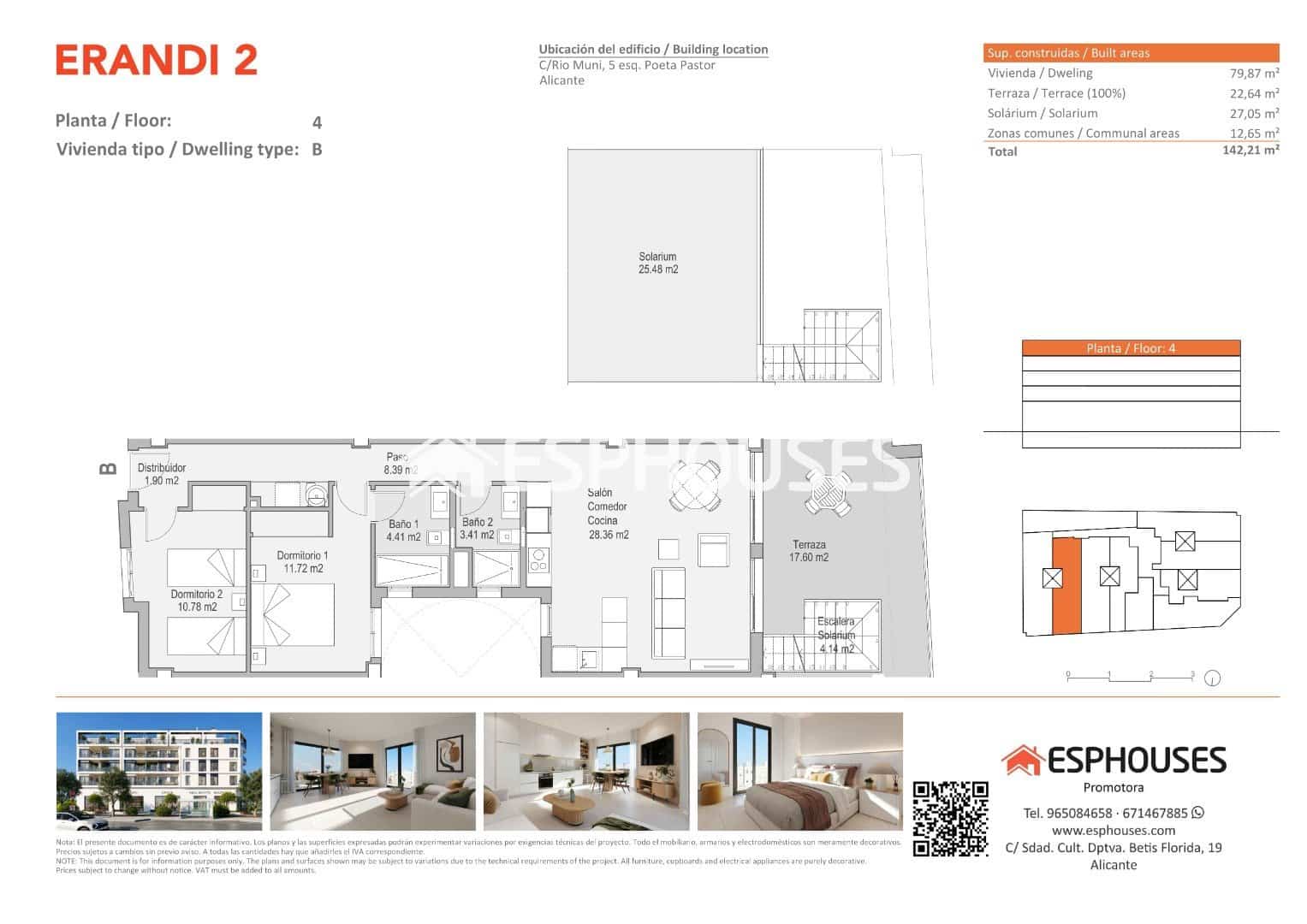 2 sypialnia Penthouse na sprzedaż w Miasto Alicante / Alacant z basenem - 364 000 € (Ref: 10166923)