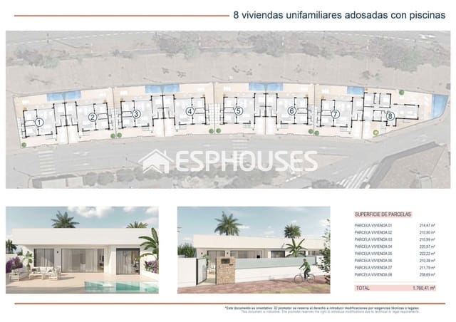 3 soveværelse Semi-Rækkehus til salg i Sucina, Murcia by med swimmingpool garage - € 359.900 (Ref: 10172058)