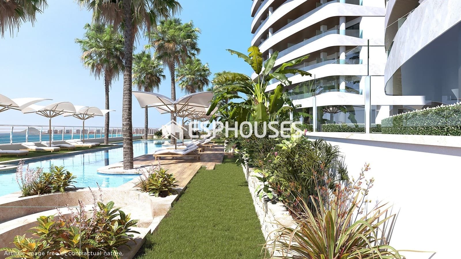 2 soveværelse Lejlighed til salg i La Manga del Mar Menor med swimmingpool garage - € 473.000 (Ref: 10172061)