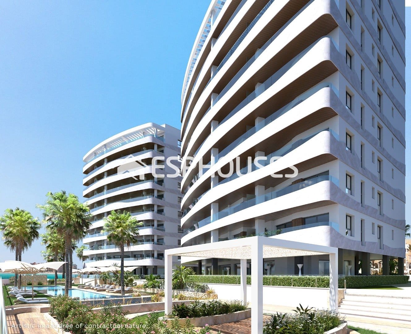 3 soveværelse Lejlighed til salg i La Manga del Mar Menor med swimmingpool garage - € 576.000 (Ref: 10172063)