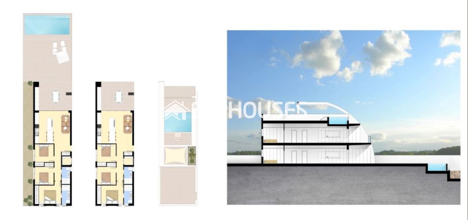 3 soveværelse Loft til salg i Rojales med swimmingpool garage - € 369.000 (Ref: 10173476)