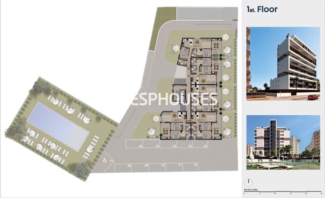 2 quarto Apartamento para venda em Puerto Deportivo, Guardamar del Segura com piscina - 275 000 € (Ref: 10177434)