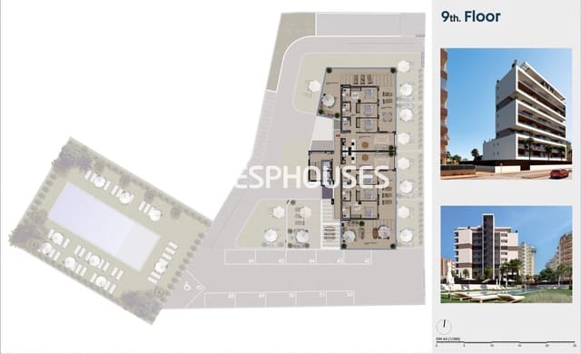 3 quarto Apartamento para venda em Puerto Deportivo, Guardamar del Segura com piscina - 499 000 € (Ref: 10179473)