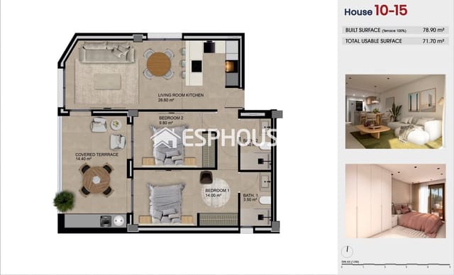 2 slaapkamer Appartement te koop in Puerto Deportivo, Guardamar del Segura met zwembad - € 290.000 (Ref: 10179475)