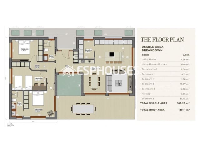 Chalet de 3 habitaciones en Las Palas, Fuente Alamo de Murcia en venta con piscina - 395.000 € (Ref: 10182078)