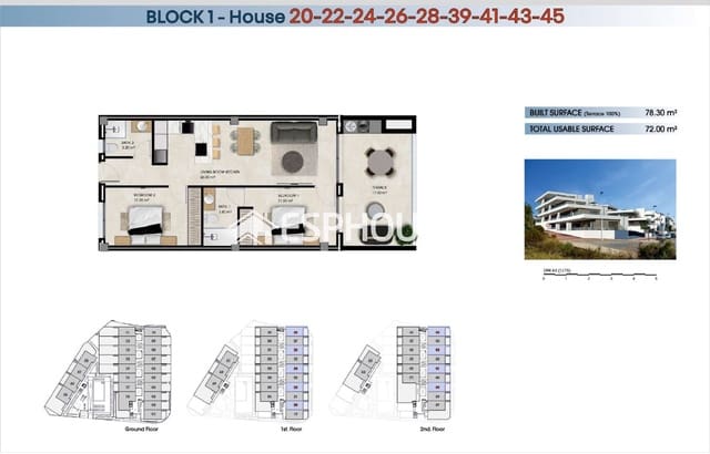 2 sypialnia Penthouse na sprzedaż w La Marina, Elche / Elx z basenem garażem - 299 000 € (Ref: 10185271)