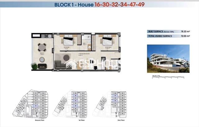 2 bedroom Apartment for sale in La Marina, Elche / Elx with pool garage - € 289,000 (Ref: 10185272)