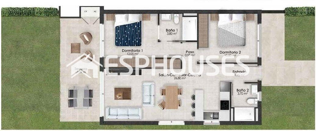 2 slaapkamer Appartement te koop in Alhama de Murcia met zwembad garage - € 153.500 (Ref: 6746693)