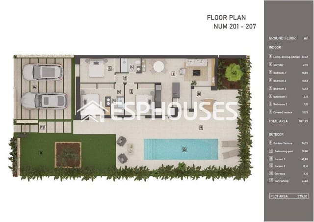 3 quarto Moradia para venda em Finestrat Pueblo, Finestrat com piscina garagem - 470 000 € (Ref: 7327188)