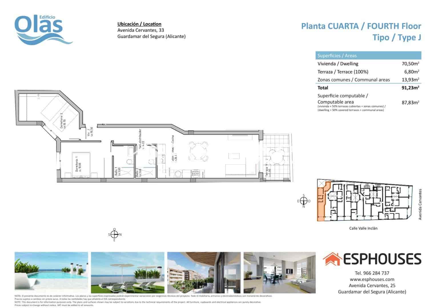 2 slaapkamer Appartement te koop in Guardamar del Segura met zwembad - € 355.000 (Ref: 7664954)