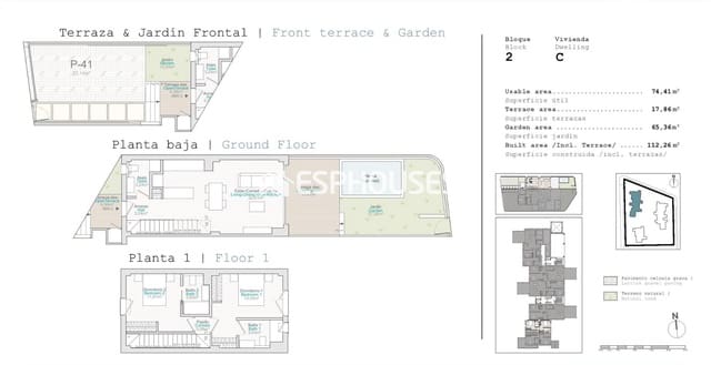 2 sypialnia Bungalow na sprzedaż w El Vergel / Verger z basenem garażem - 360 000 € (Ref: 7963441)