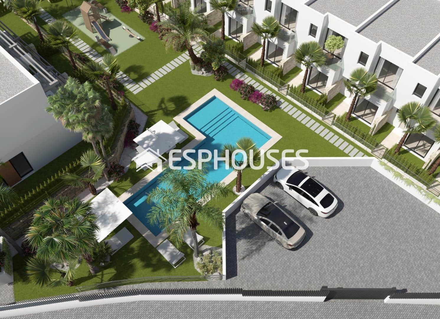 3 Zimmer Bungalow zu verkaufen in Finestrat mit Pool Garage - 495.000 € (Ref: 8001019)