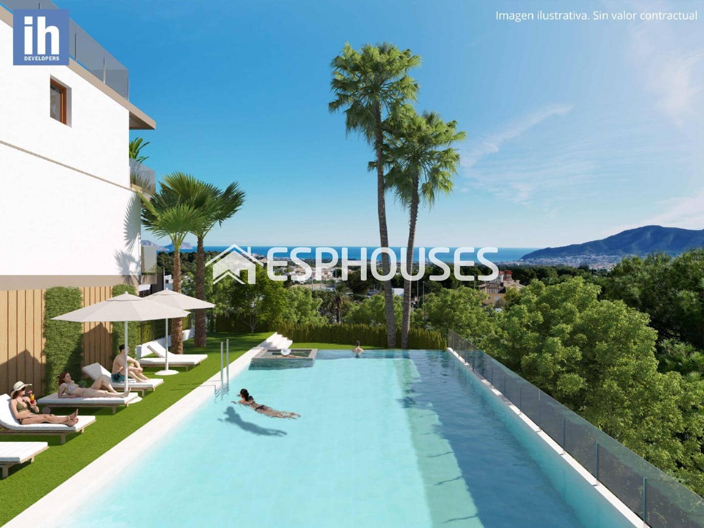 4 chambre Bungalow à vendre à La Nucia avec piscine - 455 000 € (Ref: 8238978)