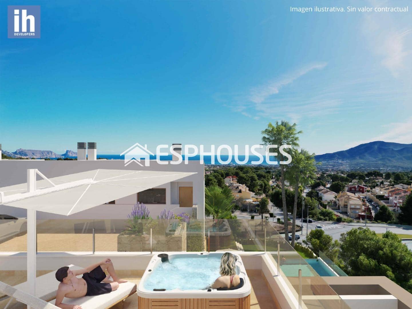 4 chambre Bungalow à vendre à La Nucia avec piscine garage - 390 000 € (Ref: 8238979)