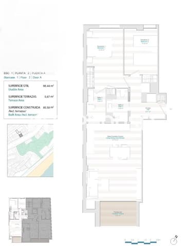 2 sovrum Lägenhet till salu i Centro Urbano, La Villajoyosa / Vila Joiosa med garage - 430 000 € (Ref: 8484816)