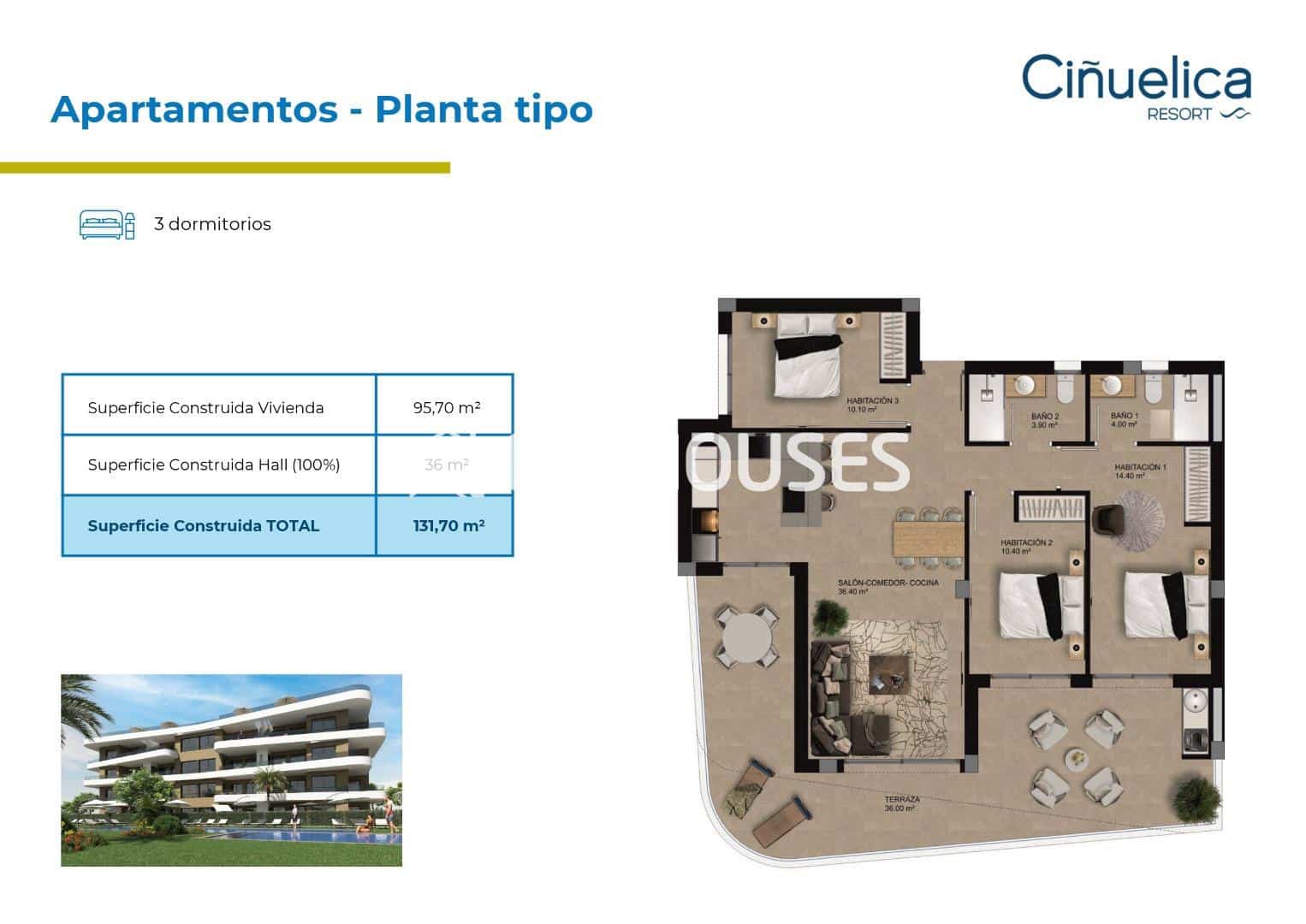 3 sovrum Lägenhet till salu i Orihuela Costa med pool garage - 330 000 € (Ref: 8527782)