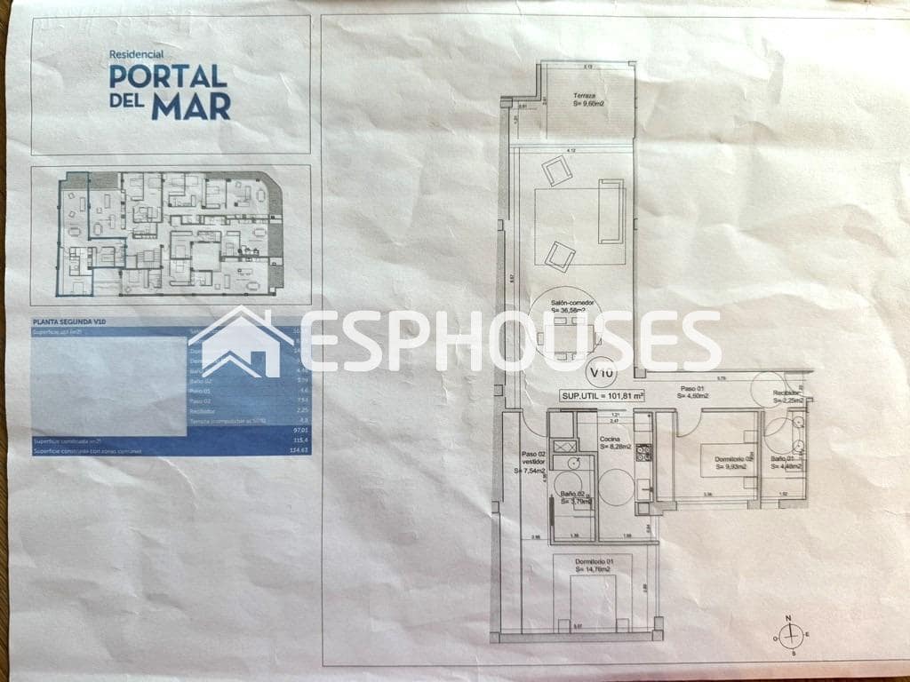 Apartamento de 2 habitaciones en Guardamar del Segura en venta con piscina garaje - 359.000 € (Ref: 8601927)