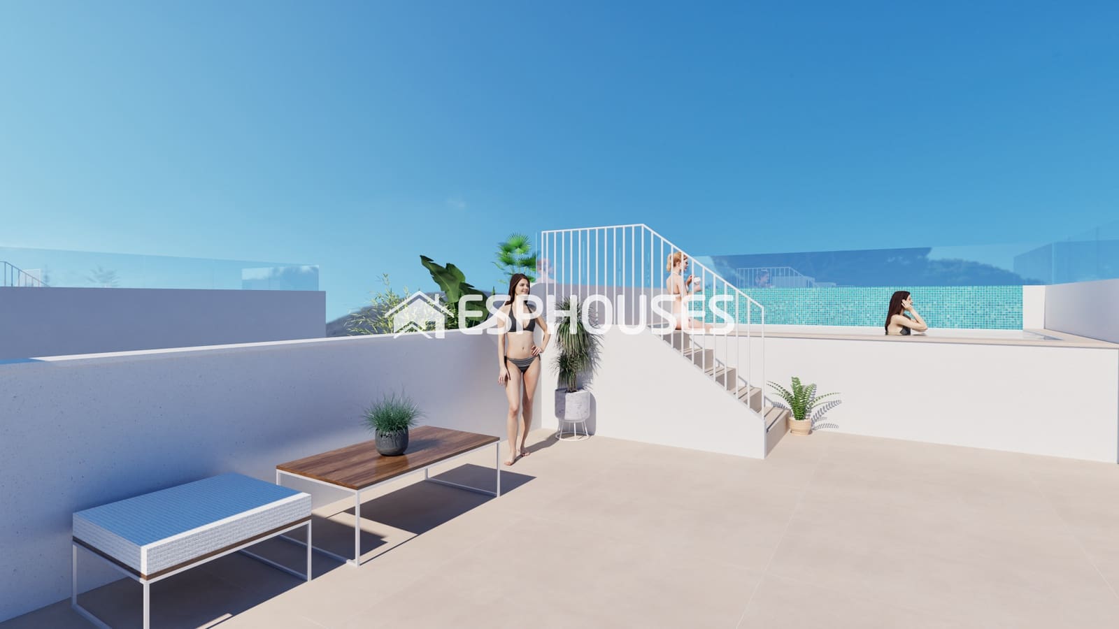 2 chambre Bungalow à vendre à Torre de la Horadada avec piscine garage - 364 000 € (Ref: 8760137)