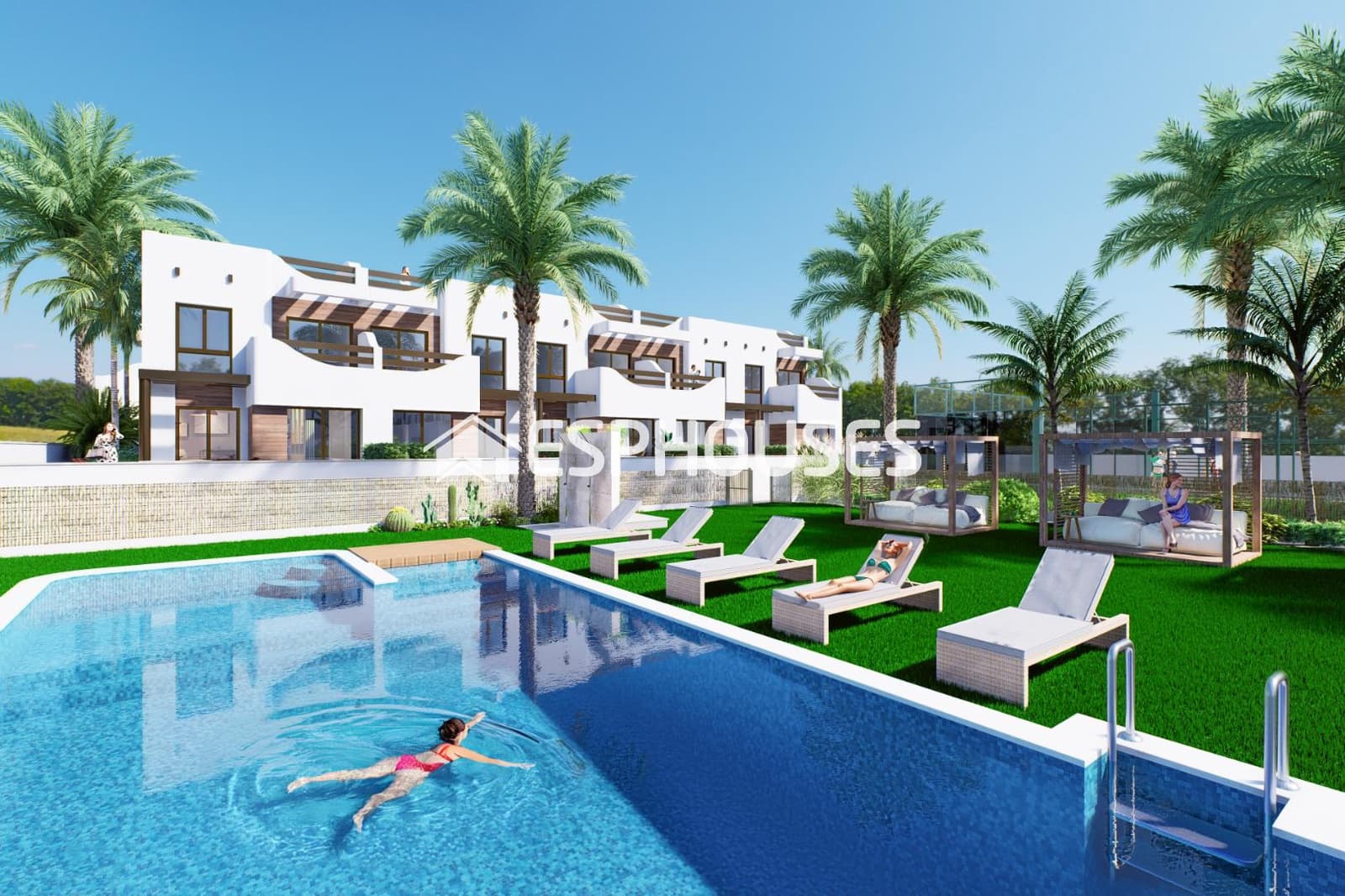 2 soveværelse Bungalow til salg i Torre de la Horadada med swimmingpool garage - € 359.000 (Ref: 8760138)