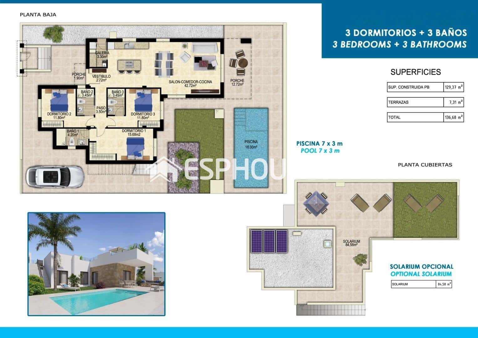 3 bedroom Villa for sale in Polop with pool garage - € 699,000 (Ref: 9444054)