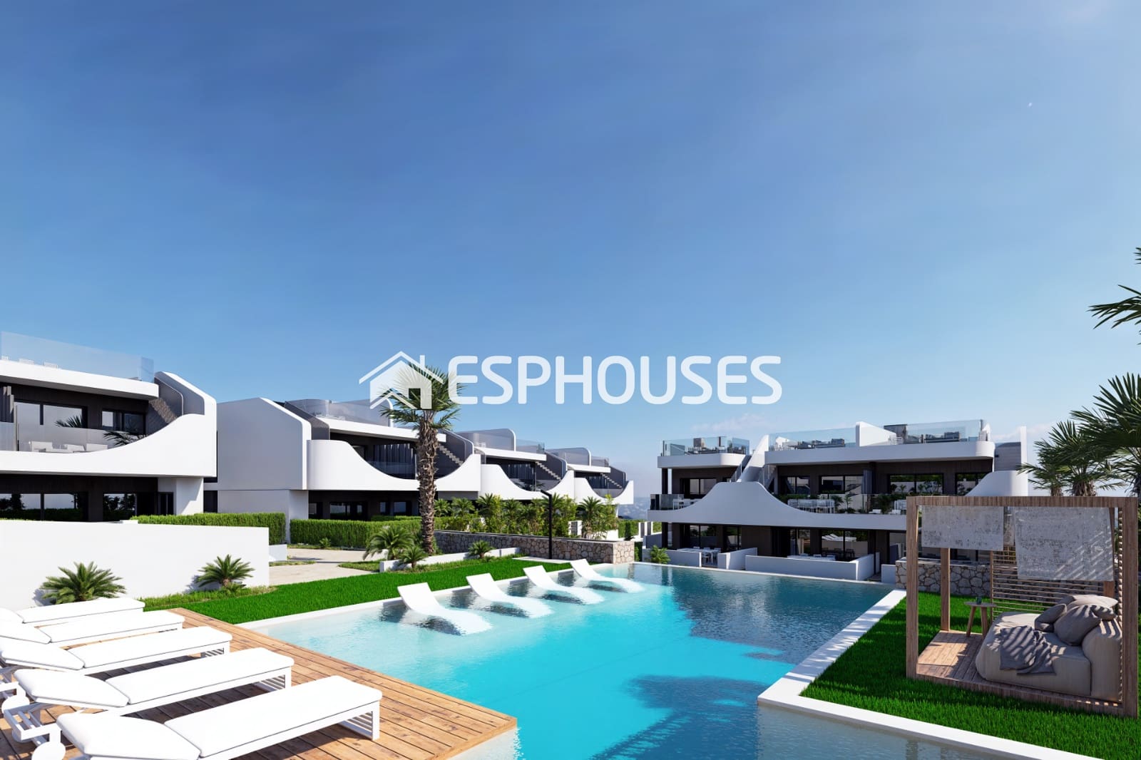 2 sovrum Bungalow till salu i San Miguel de Salinas med pool garage - 280 000 € (Ref: 9444066)