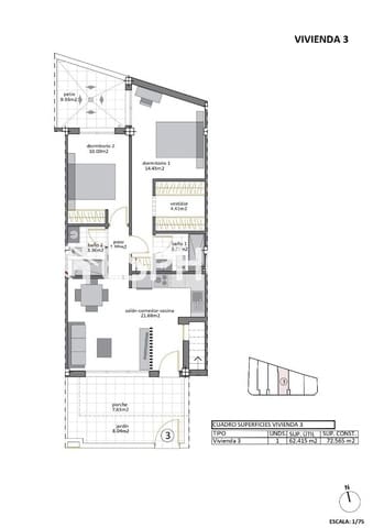 2 sovrum Lägenhet till salu i Los Cuarteros, San Pedro del Pinatar med pool garage - 249 950 € (Ref: 9444084)