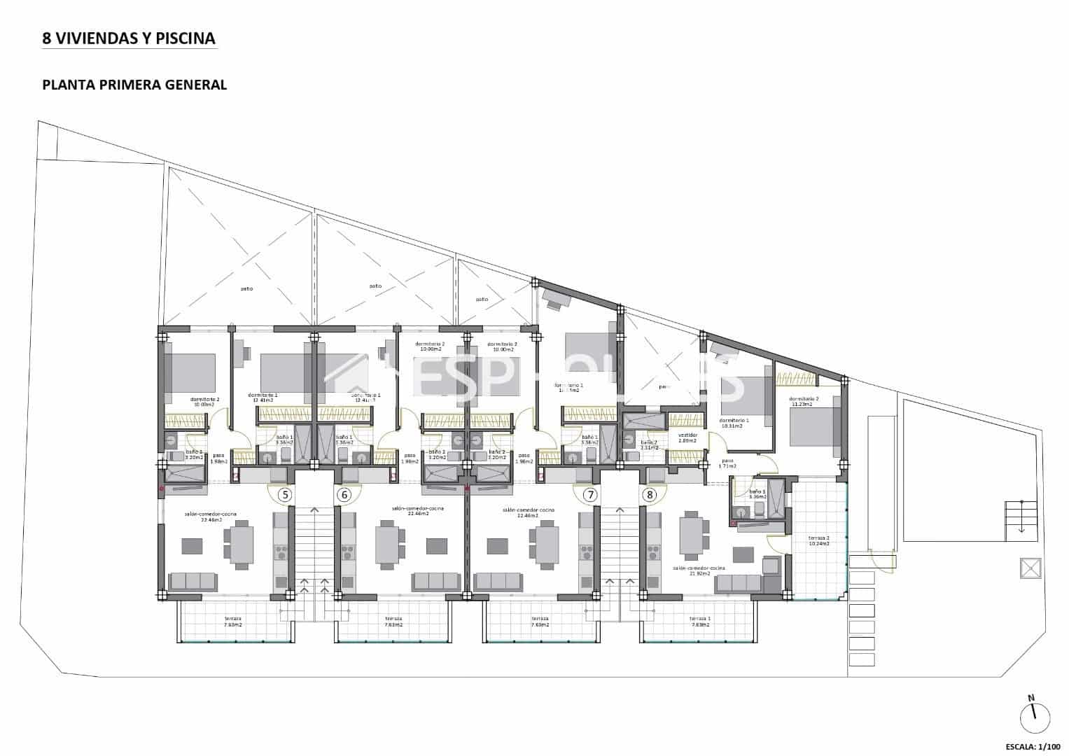 2 makuuhuone Huoneisto myytävänä paikassa Los Cuarteros mukana uima-altaan - 299 950 € (Ref: 9444084)