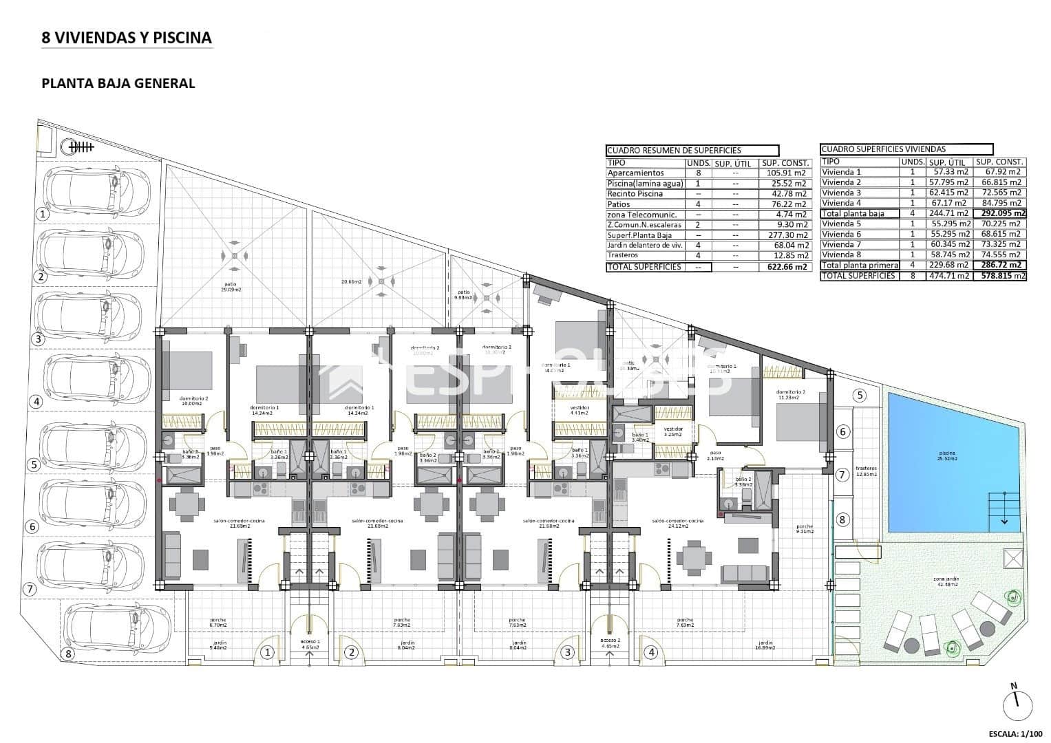 2 makuuhuone Huoneisto myytävänä paikassa Los Cuarteros mukana uima-altaan - 299 950 € (Ref: 9444084)