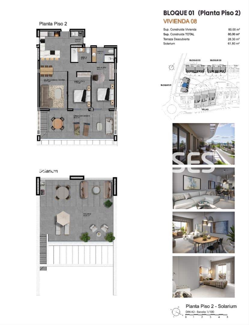 Apartamento de 2 habitaciones en Finestrat en venta con piscina garaje - 485.000 € (Ref: 9444089)
