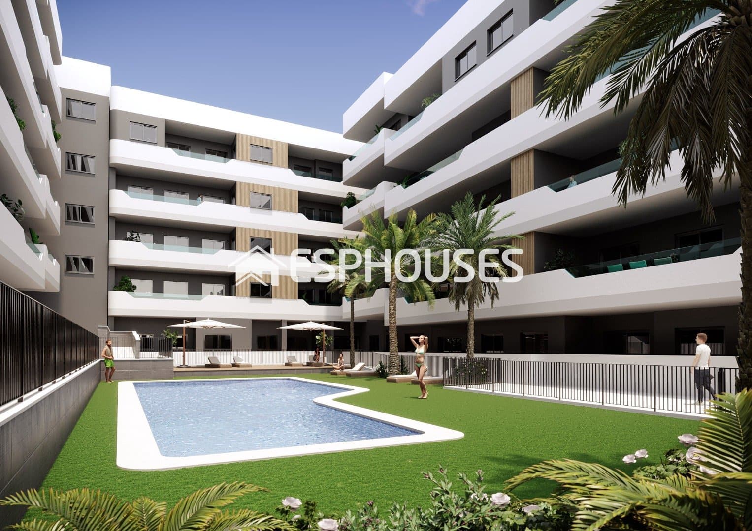 2 sypialnia Penthouse na sprzedaż w Santa Pola z basenem garażem - 310 000 € (Ref: 9444101)