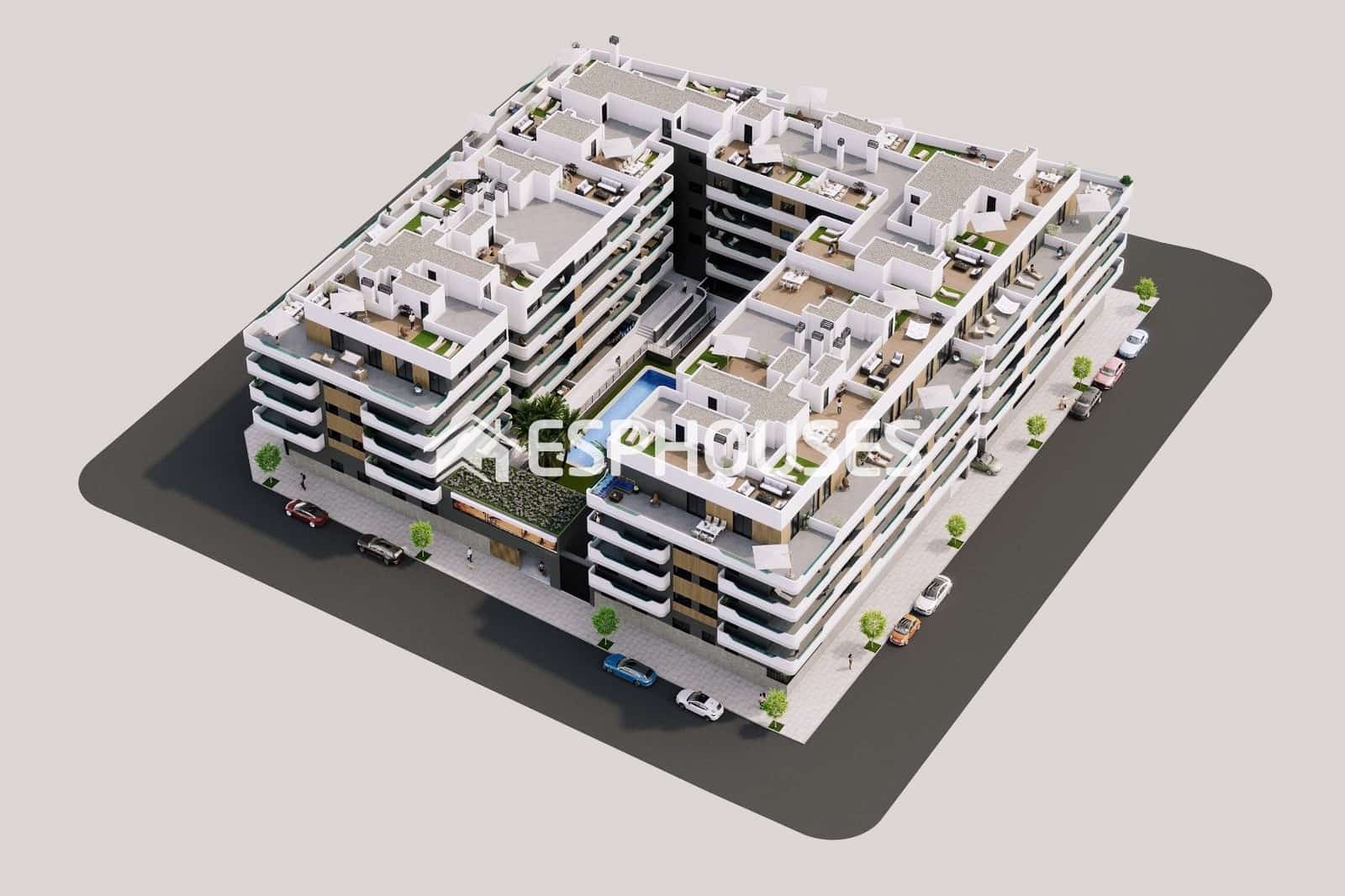 2 sypialnia Penthouse na sprzedaż w Santa Pola z basenem garażem - 310 000 € (Ref: 9444101)