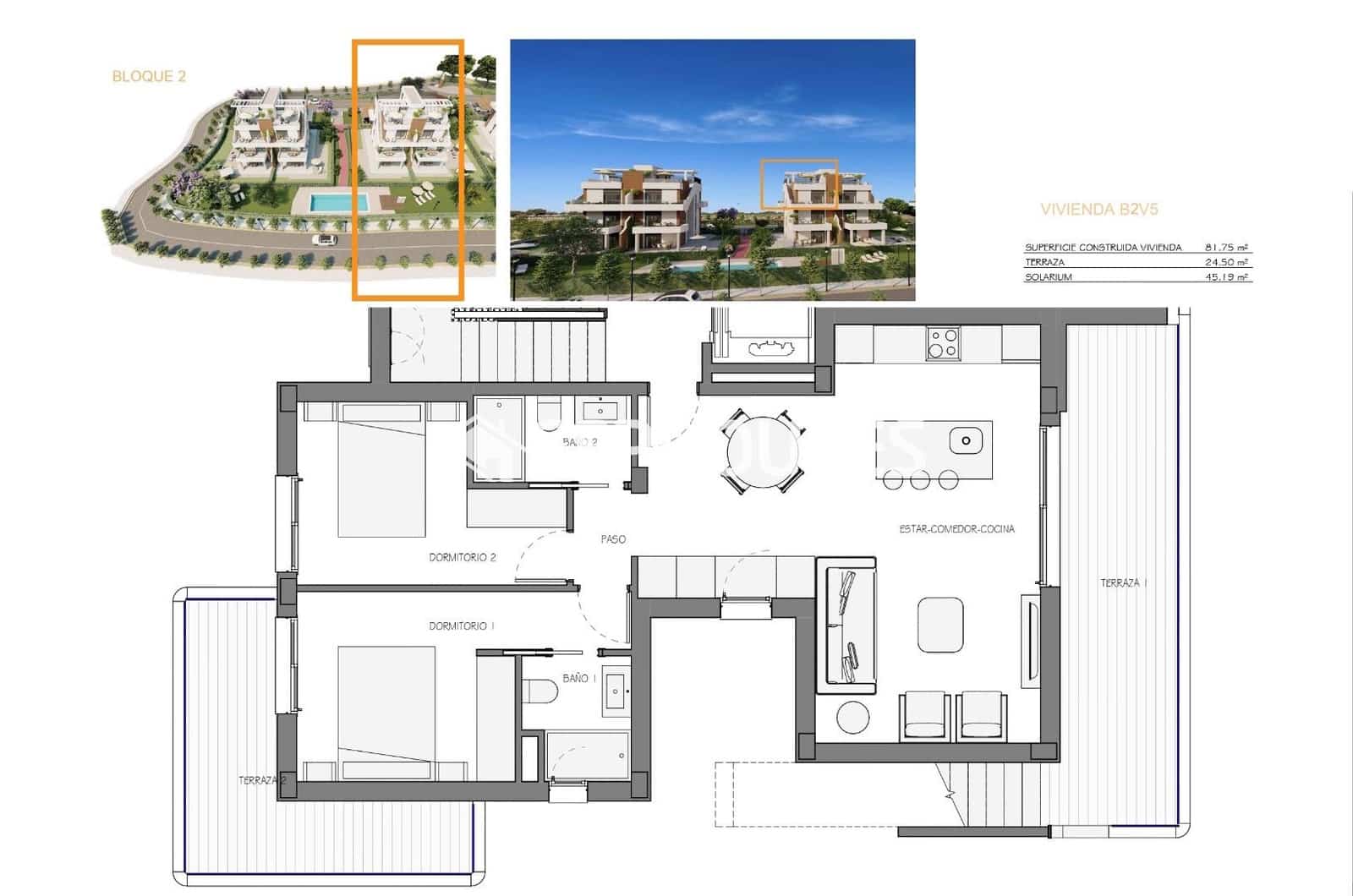 2 Zimmer Apartment zu verkaufen in Hacienda del Alamo mit Pool Garage - 214.900 € (Ref: 9444163)