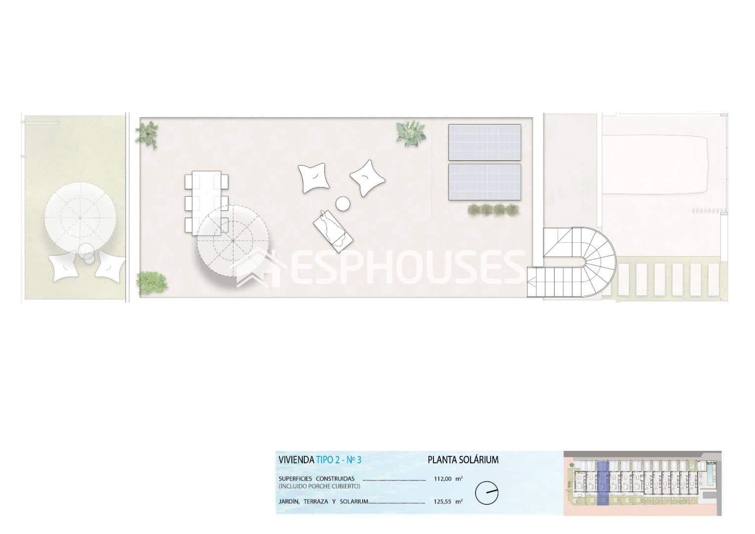 3 Zimmer Bungalow zu verkaufen in Pilar de la Horadada mit Pool Garage - 339.900 € (Ref: 9444180)