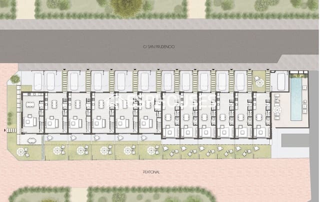 3 soverom Kjedet enebolig til salgs i Pilar de la Horadada ciudad, Pilar de la Horadada med svømmebasseng - € 354 900 (Ref: 9444180)