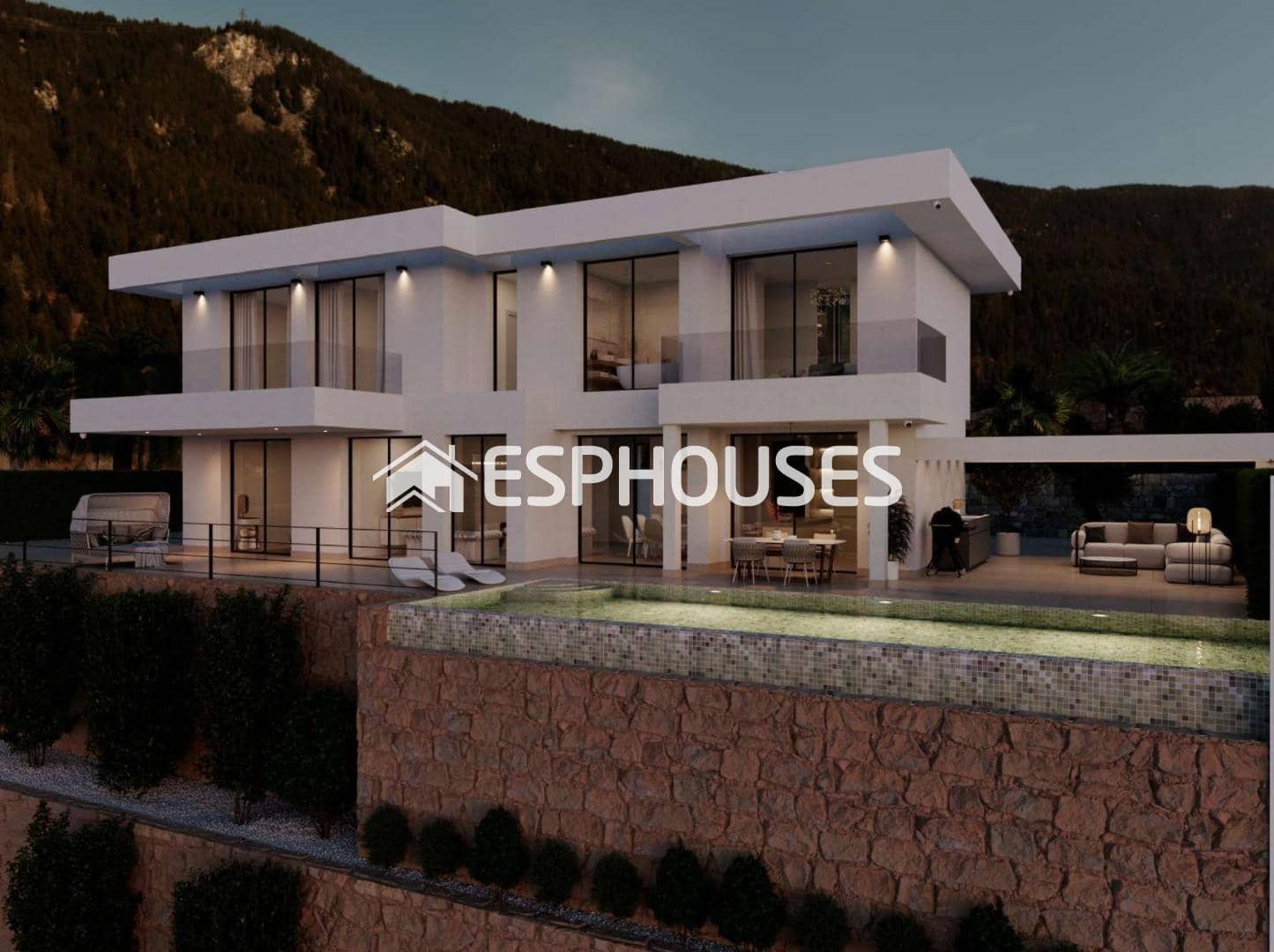 5 sypialnia Willa na sprzedaż w Finestrat z basenem garażem - 2 400 000 € (Ref: 9444185)