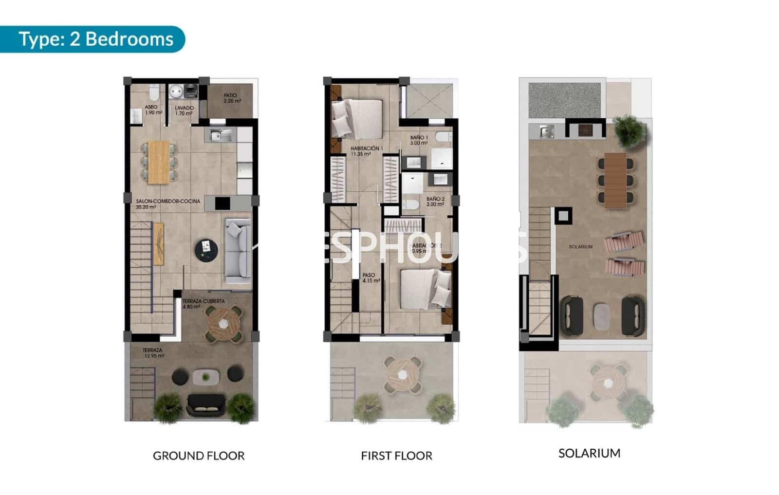 3 soverom Bungalow til salgs i Dolores med svømmebasseng garasje - € 259 000 (Ref: 9444192)
