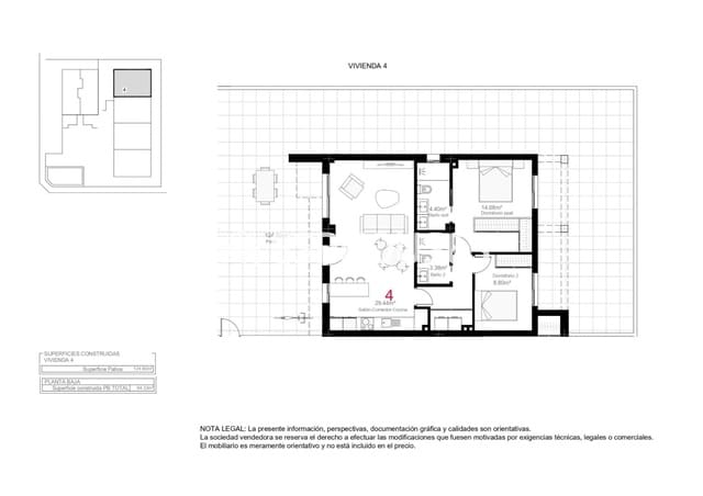 Apartamento de 2 habitaciones en Pilar de la Horadada ciudad, Pilar de la Horadada en venta con piscina - 259.900 € (Ref: 9444198)