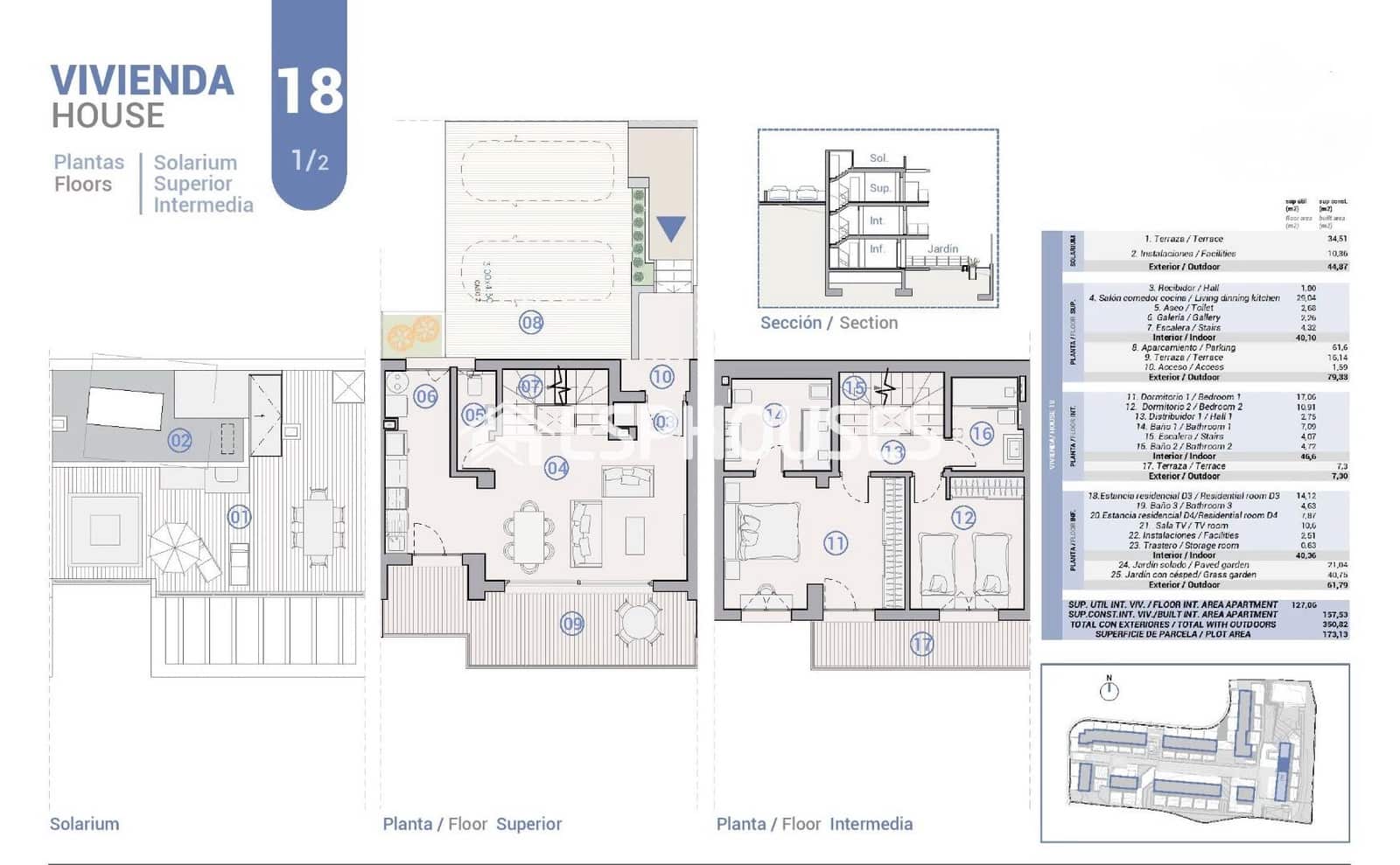 4 chambre Bungalow à vendre à La Nucia avec piscine garage - 499 000 € (Ref: 9444205)