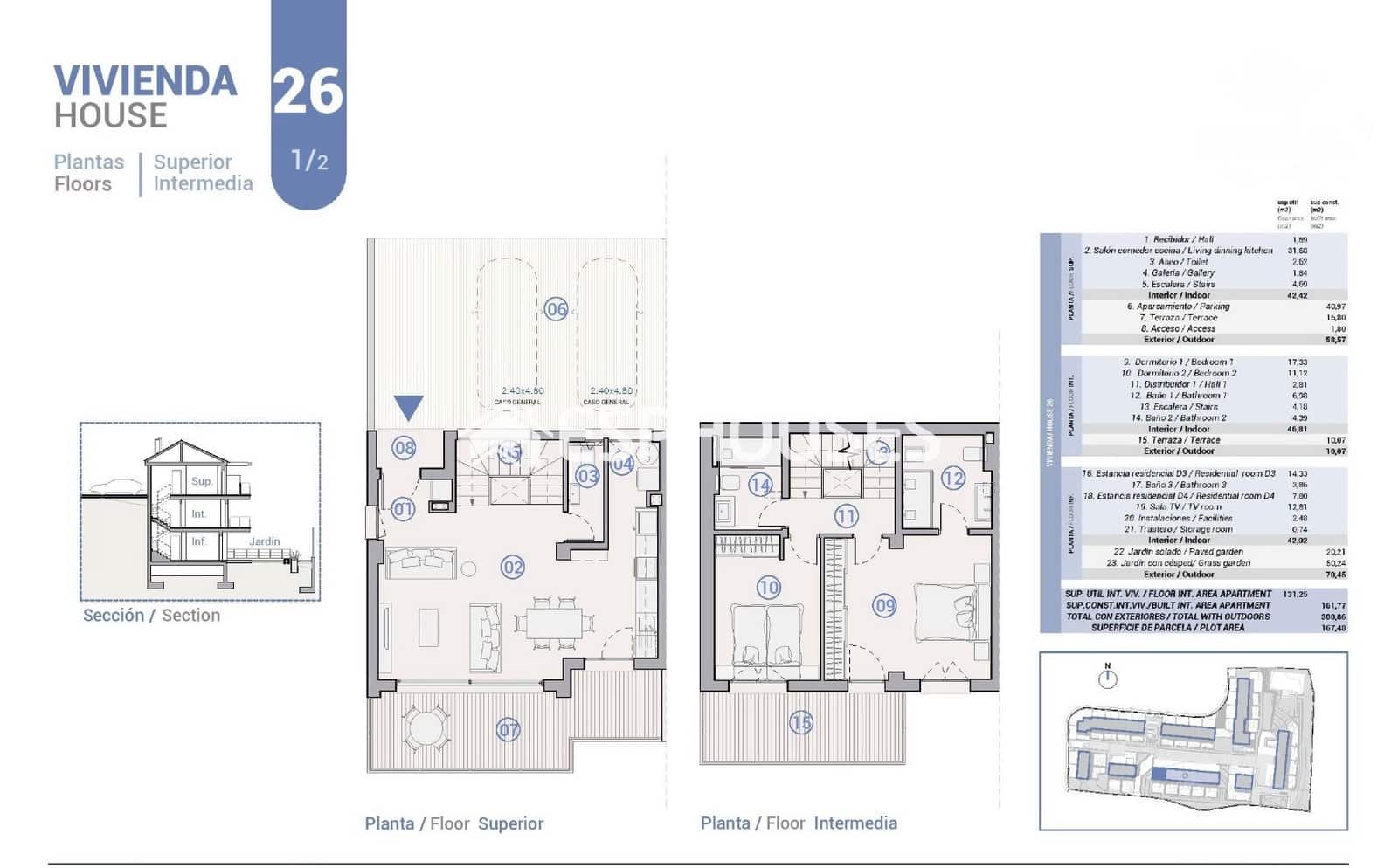 4 quarto Bungalow para venda em La Nucia com piscina garagem - 449 000 € (Ref: 9444206)