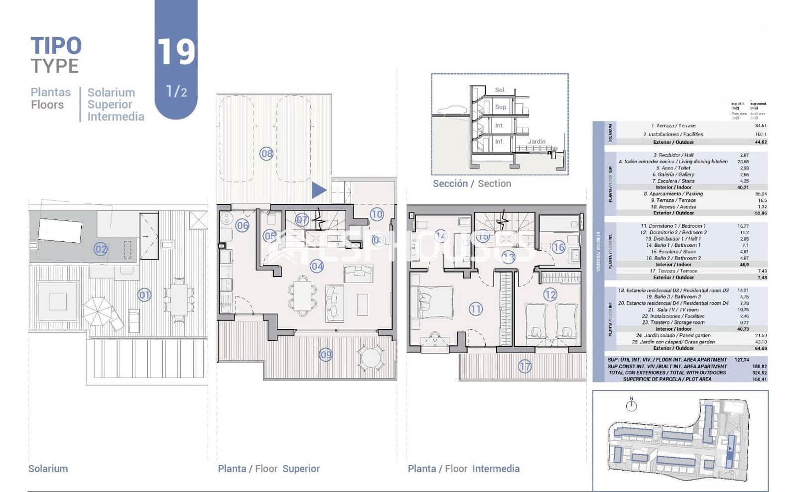 4 soveværelse Bungalow til salg i La Nucia med swimmingpool garage - € 499.000 (Ref: 9444207)