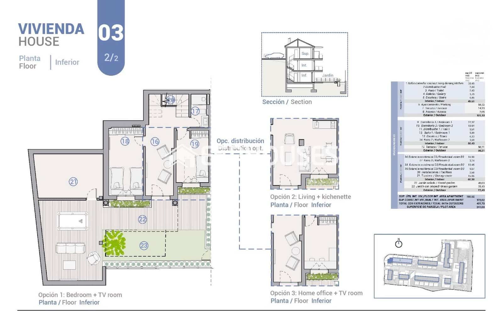 4 soveværelse Bungalow til salg i La Nucia med swimmingpool garage - € 427.000 (Ref: 9444209)