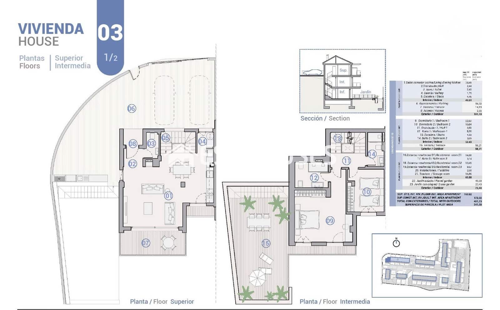 4 soveværelse Bungalow til salg i La Nucia med swimmingpool garage - € 427.000 (Ref: 9444209)