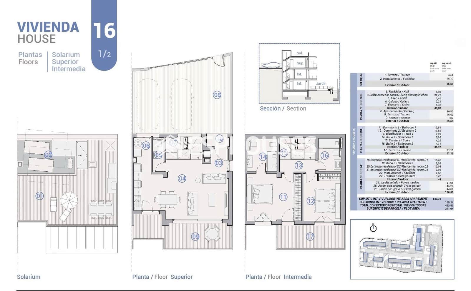 4 quarto Bungalow para venda em La Nucia com piscina garagem - 550 000 € (Ref: 9444213)