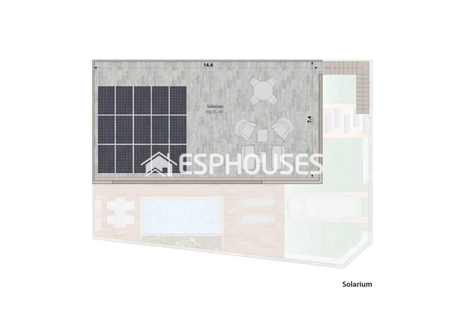 2 Zimmer Bungalow zu verkaufen in Pilar de la Horadada mit Pool Garage - 398.800 € (Ref: 9444215)