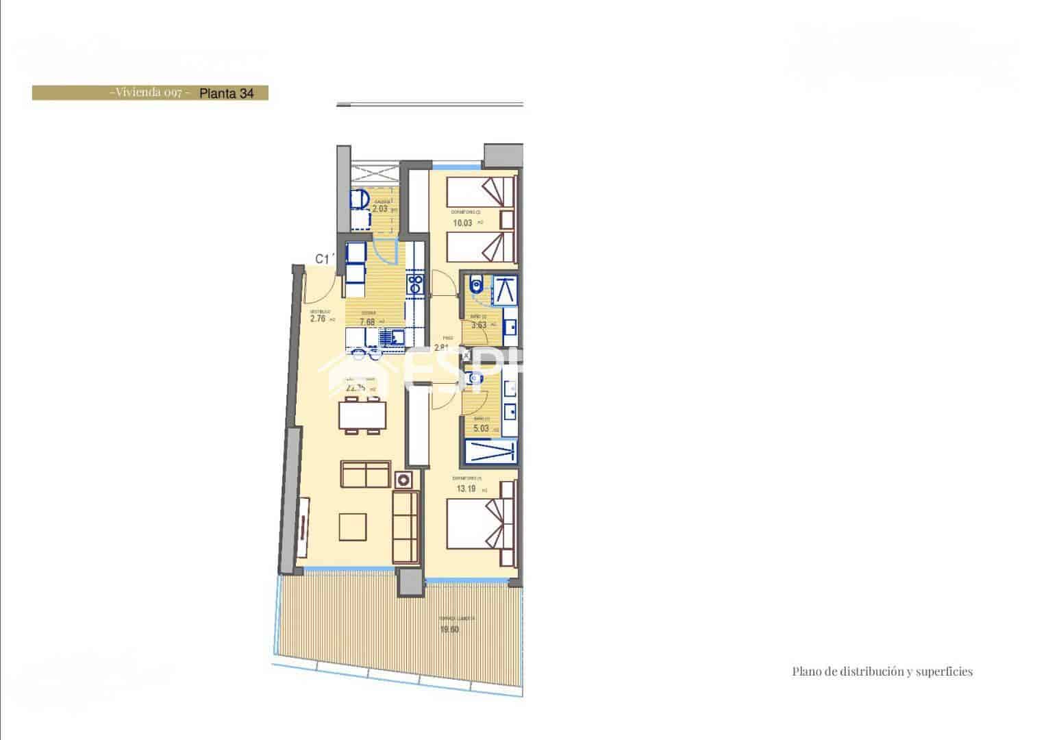 2 makuuhuone Huoneisto myytävänä paikassa Benidorm mukana uima-altaan 
autotalli - 655 500 € (Ref: 9444220)