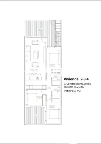 3 sovrum Lägenhet till salu i San Pedro del Pinatar ciudad, San Pedro del Pinatar med pool garage - 269 900 € (Ref: 9444223)