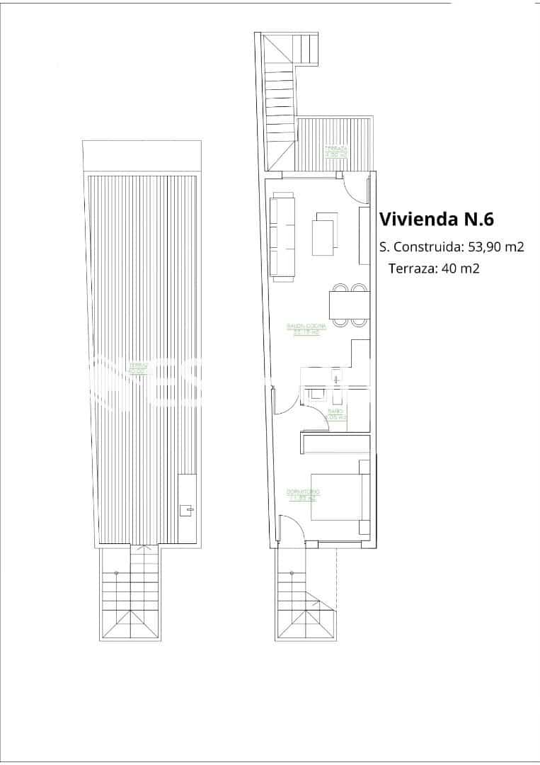 1 sypialnia Penthouse na sprzedaż w San Pedro del Pinatar z basenem - 194 900 € (Ref: 9444224)